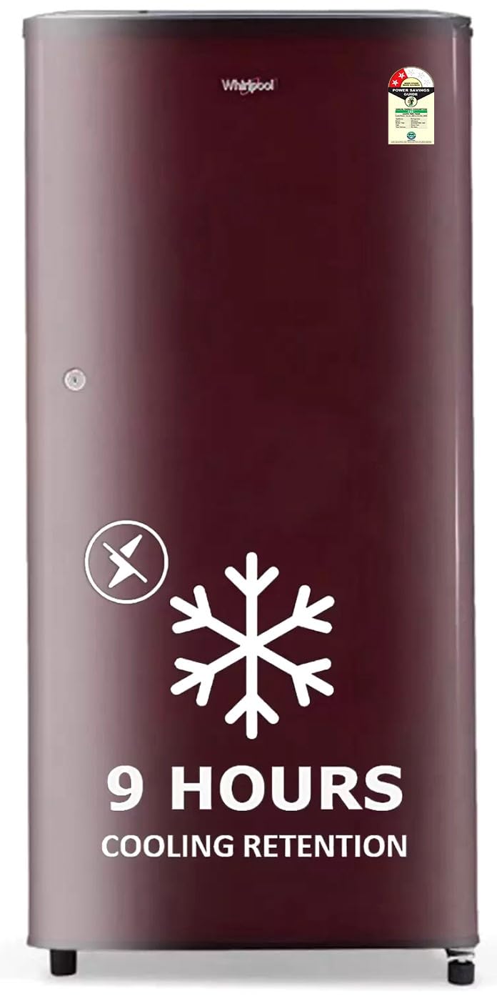 Whirlpool 205 WDE CLS 2S Sherry – Compact 184L Single Door Fridge with Direct-Cool Technology